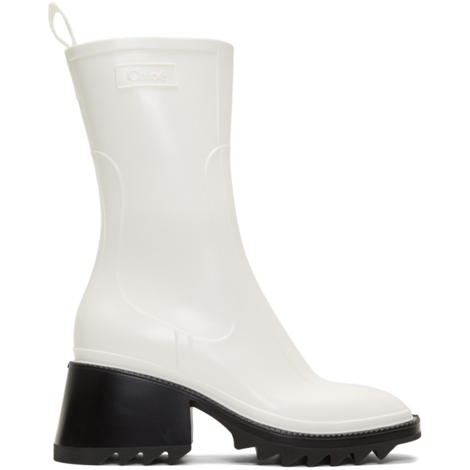 Chloe White Betty Rain Boots