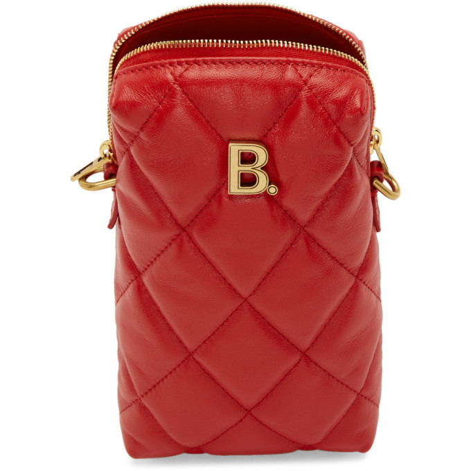 BALENCIAGA BALENCIAGA RED B. TOUCH RECTANGLE BAG