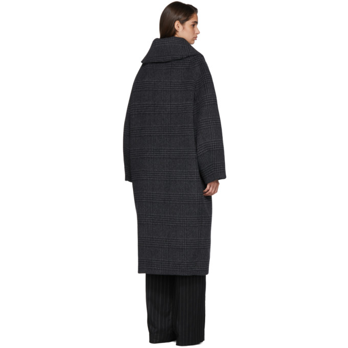 BALENCIAGA BALENCIAGA GREY INCOGNITO CAR COAT