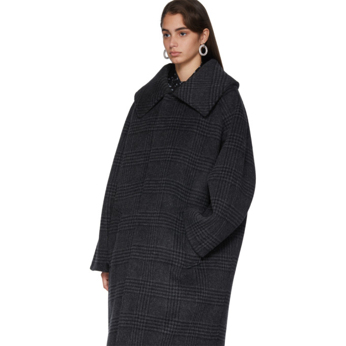 BALENCIAGA BALENCIAGA GREY INCOGNITO CAR COAT