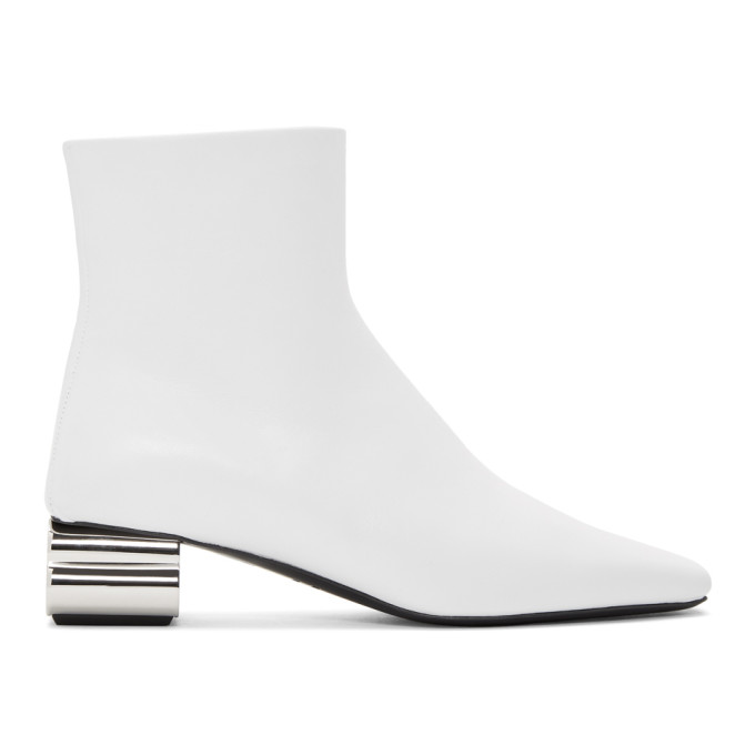 BALENCIAGA BALENCIAGA WHITE TYPO 40MM BOOTS