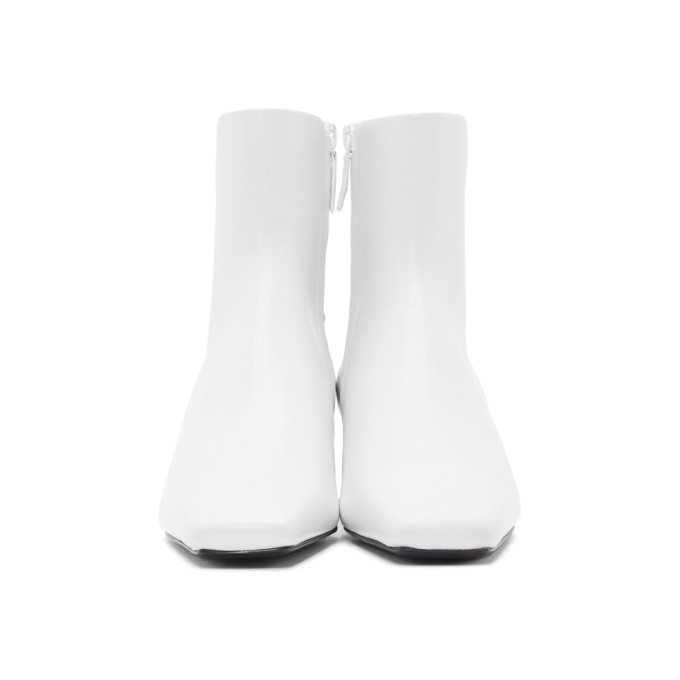 BALENCIAGA White Typo 40mm Boots