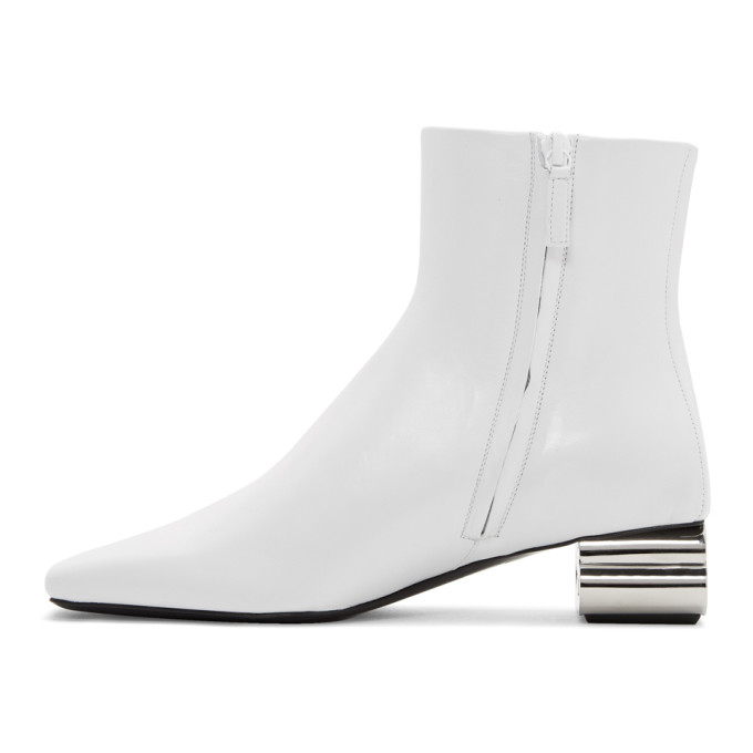BALENCIAGA White Typo 40mm Boots