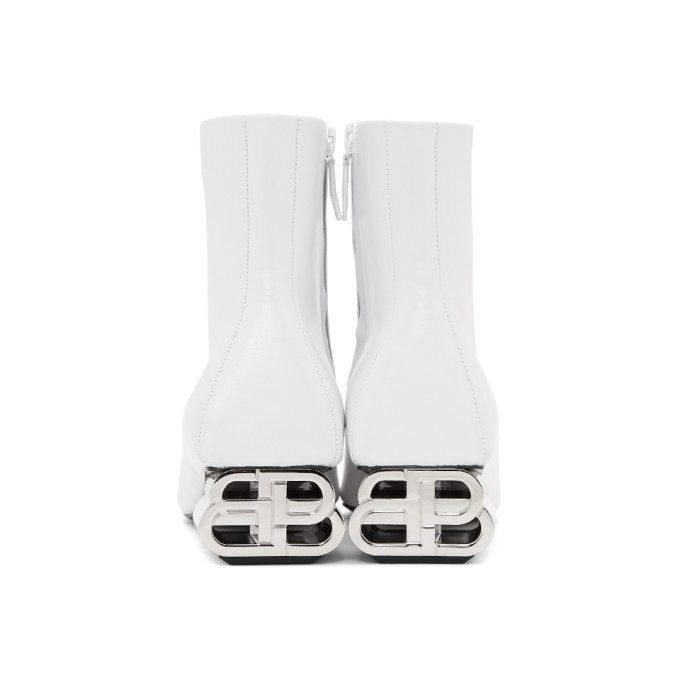 BALENCIAGA White Typo 40mm Boots