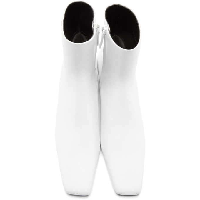 BALENCIAGA White Typo 40mm Boots