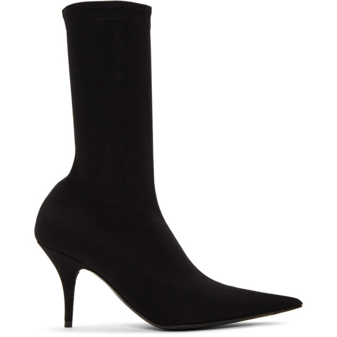 Balenciaga Black Jersey Knife Booties