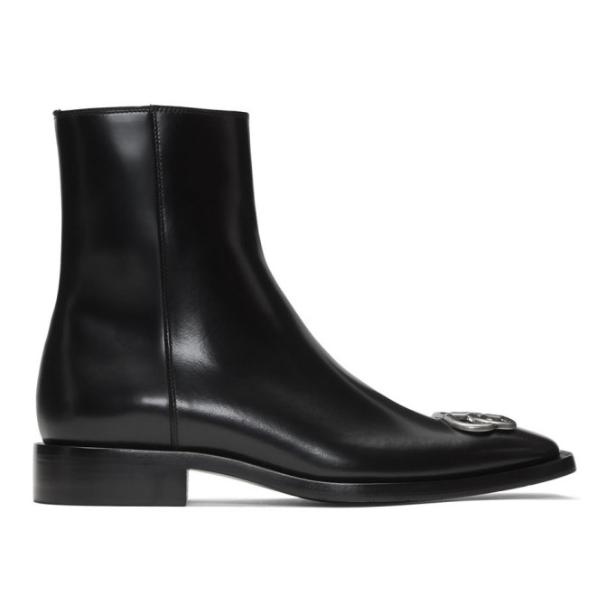 Balenciaga Black Rim BB Zipped Boots