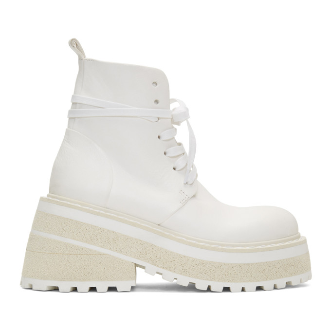 Marsell White Carreta Anfibio Boots
