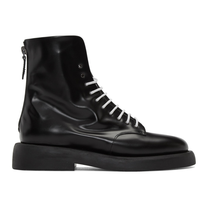 Marsell Black Gomme Polacchino Gommello Boots