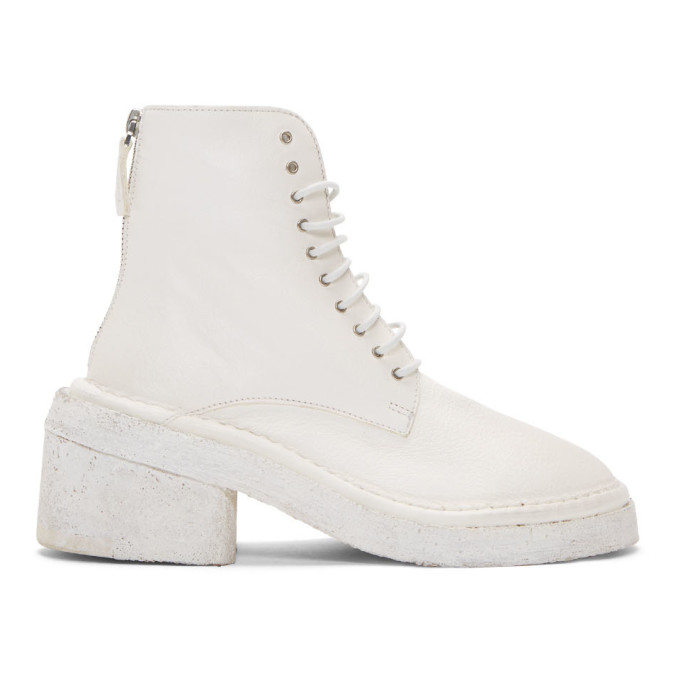 Marsell White Burraccio Polacchino Boots