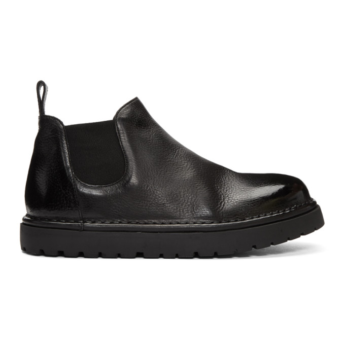 Marsell Black Gomme Pallottola Pomice 352P Chelsea Boots