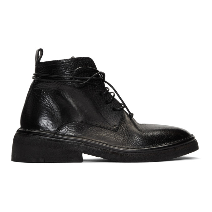 Marsell Black Burraccia Anfibio Boots