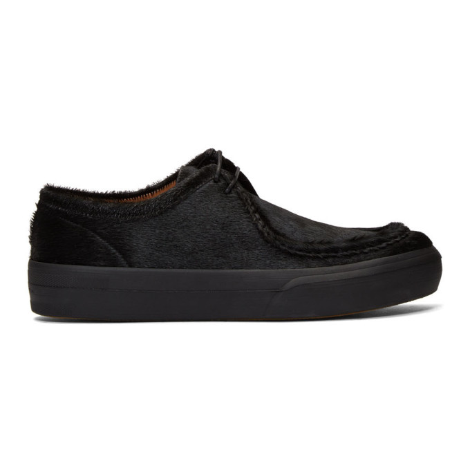 Dries Van Noten Black Pony Hair Low Chukka Boots