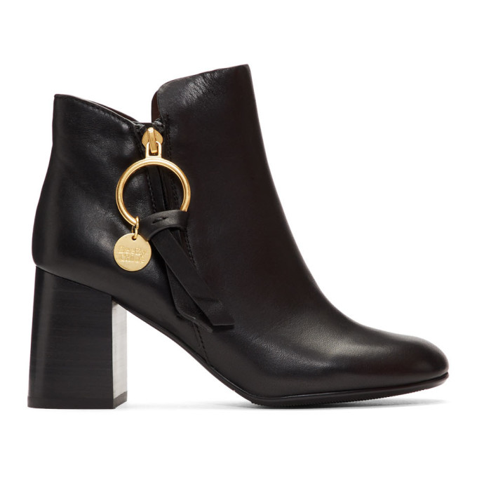 See by Chloe Black Medium Louise Ankle Boots