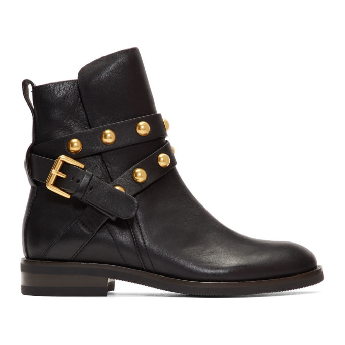 See by Chloe Black Janis Ankle Boots