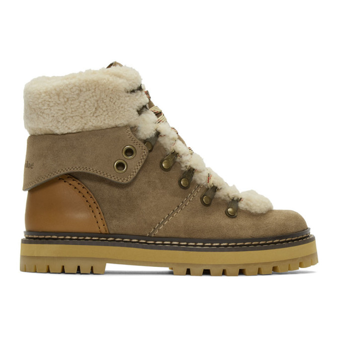 See by Chloe Taupe Eileen Boots