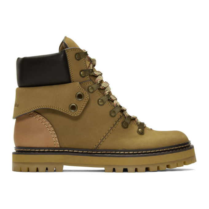 See by Chloe Taupe Natural Eileen Boots