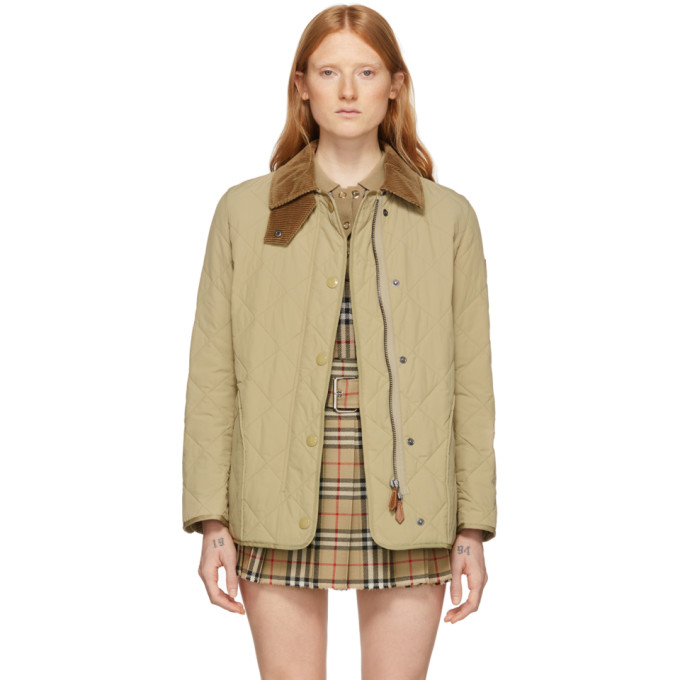 Burberry Beige Cotswald Jacket In Honey