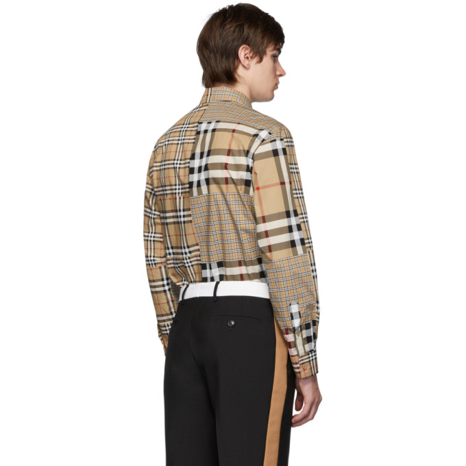 BURBERRY BEIGE CHECK CHALKSTONE SHIRT