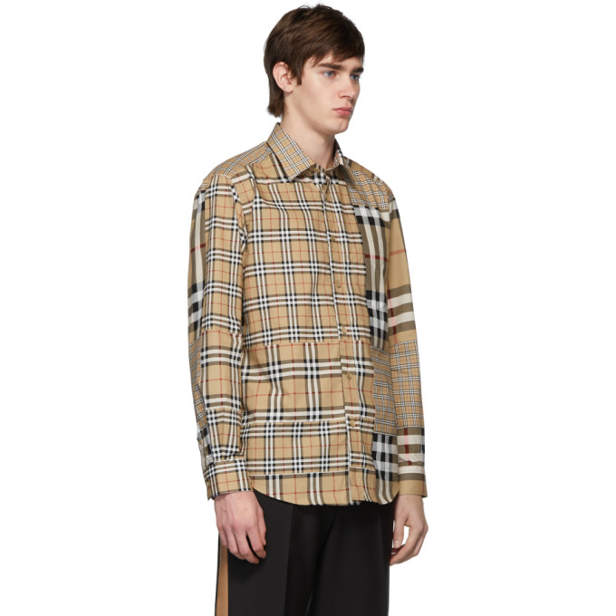 BURBERRY BEIGE CHECK CHALKSTONE SHIRT