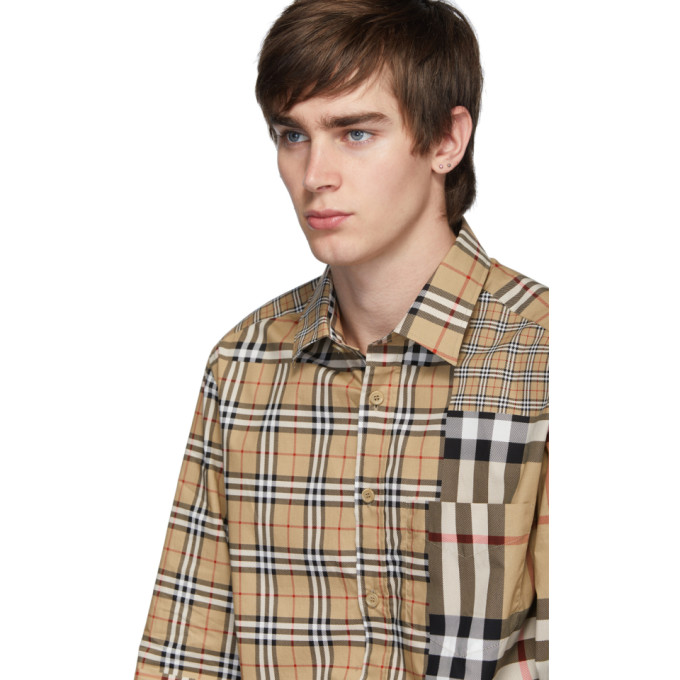 BURBERRY BEIGE CHECK CHALKSTONE SHIRT
