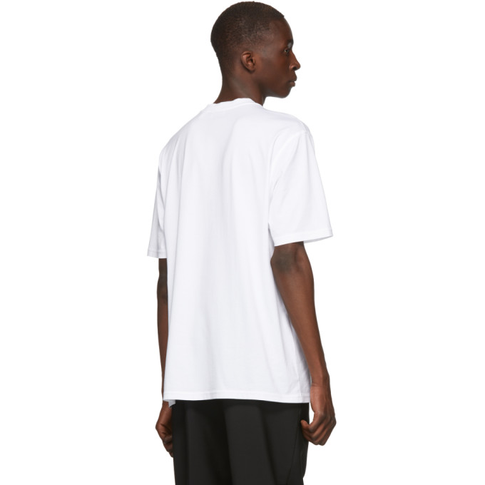Burberry Gatley Monogram Logo-Print Cotton T-Shirt In White