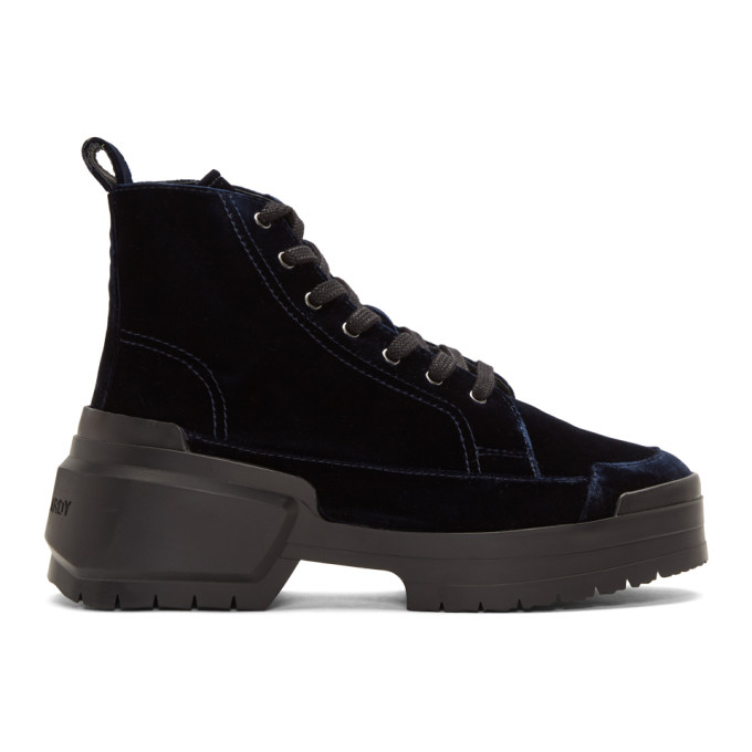 Pierre Hardy Navy Velvet Rangers Boots