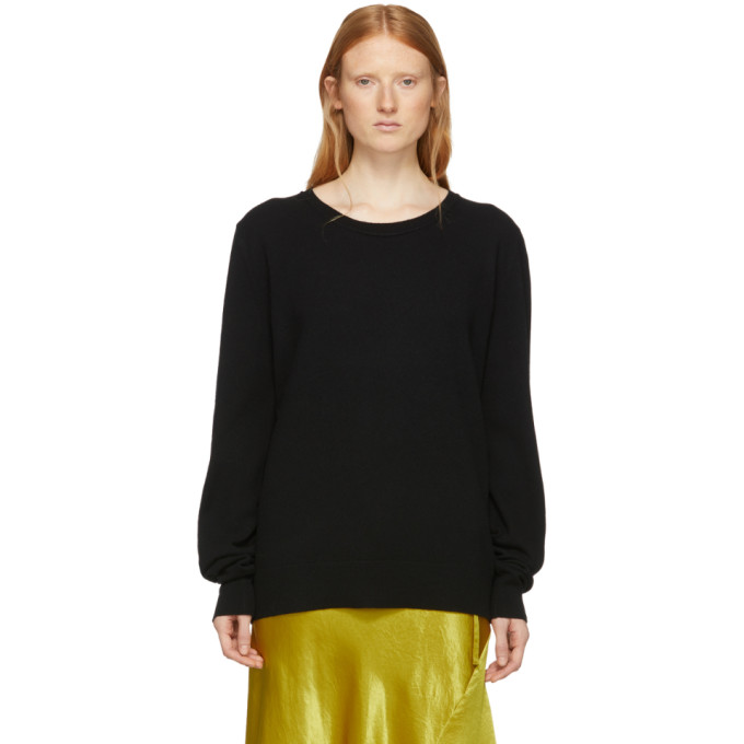 Click to view more detailed imagery on our partner's website Ann Demeulemeester Black Canber Crewneck Sweater
