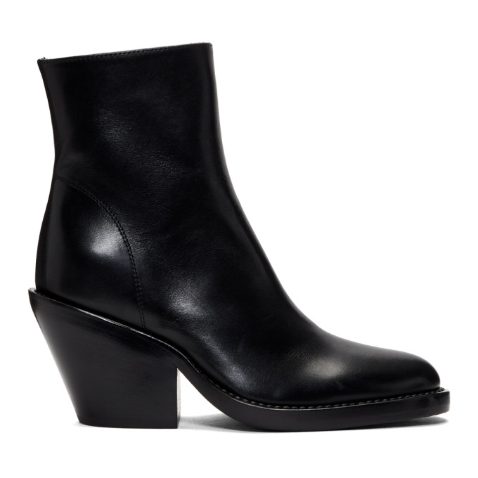 Ann Demeulemeester Black Slashed Heel Boots