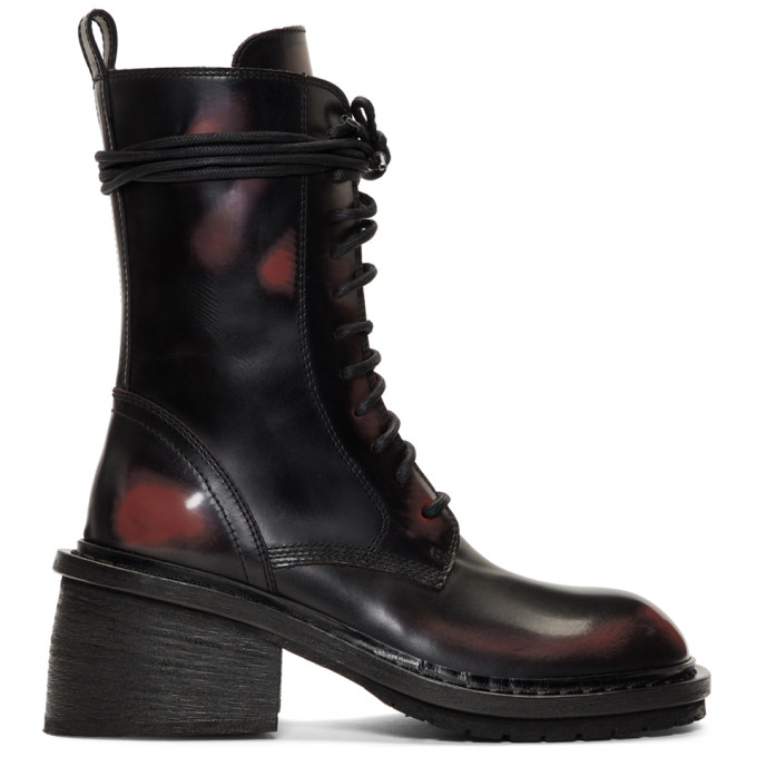 ann demeulemeester red boots