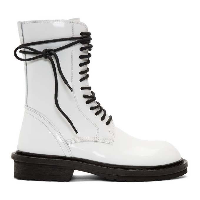 Ann Demeulemeester SSENSE Exclusive White Low Rider Boot