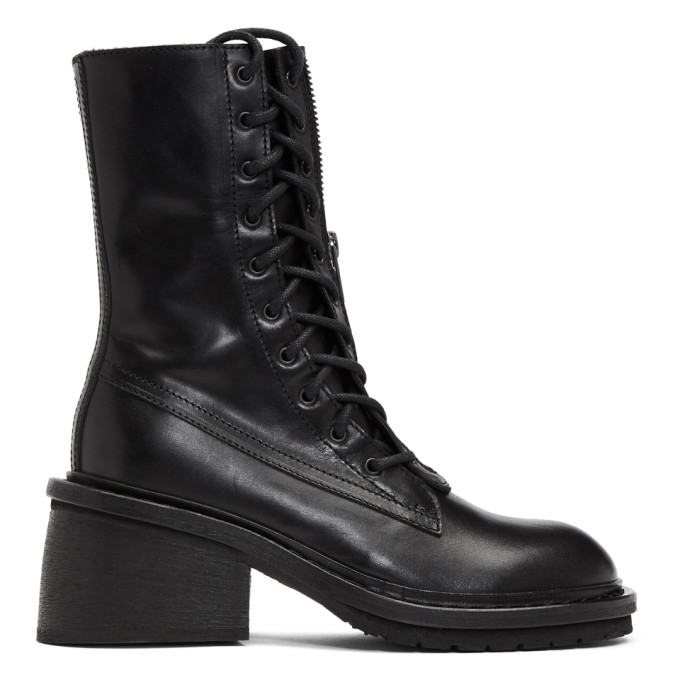 Ann Demeulemeester Black Block Heel Tucson Boots
