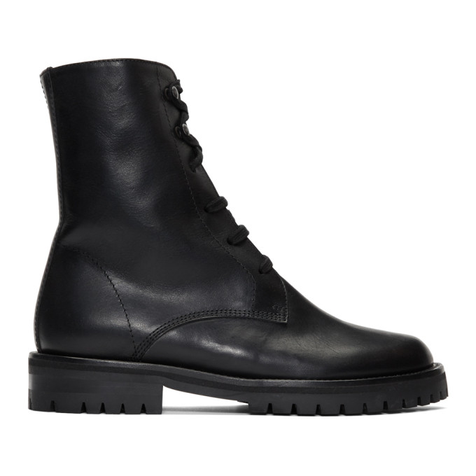 Ann Demeulemeester Black Oil Boots