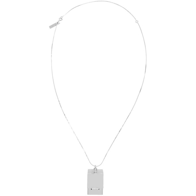 Marni Silver Box Necklace In 00n29 Palla