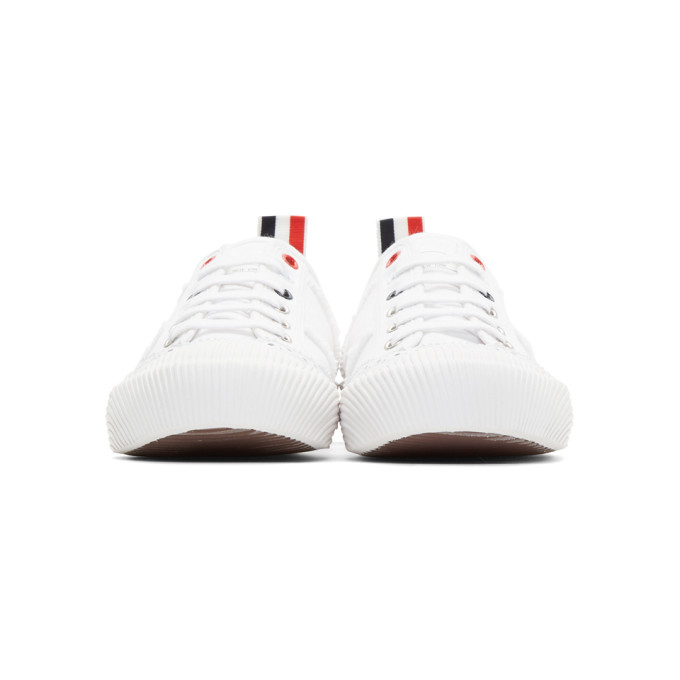 THOM BROWNE THOM BROWNE WHITE BROGUED SNEAKERS