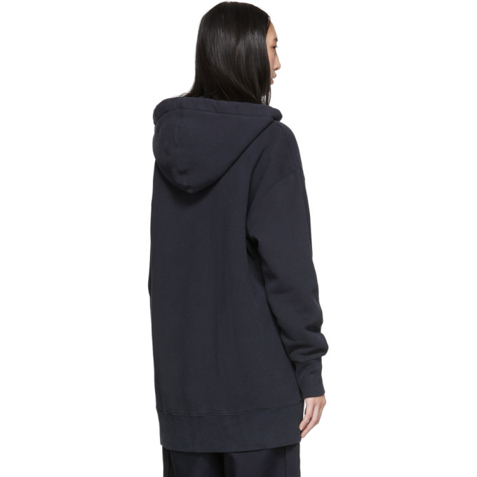 MAISON KITSUNÉ MAISON KITSUNE NAVY OVERSIZED ZIP-UP HOODIE