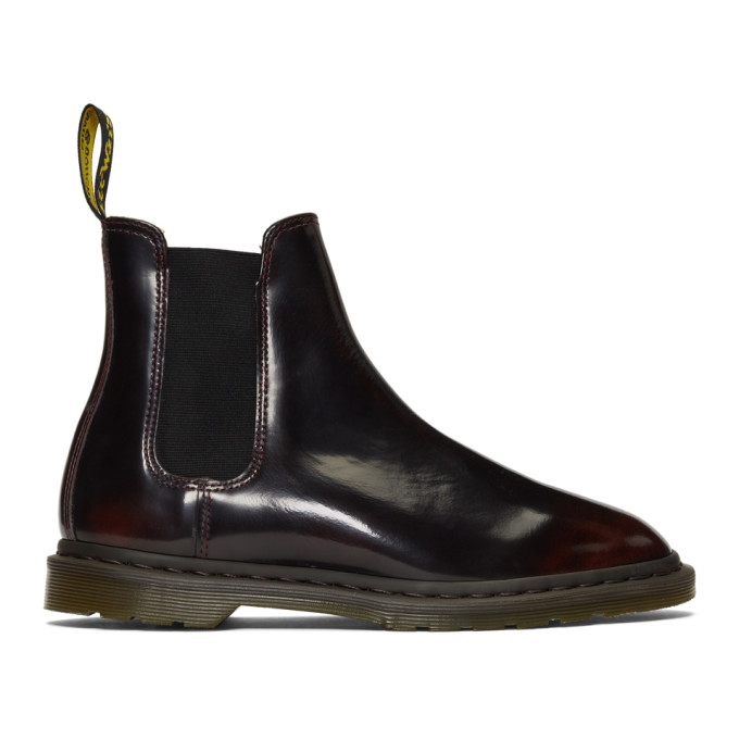 dr martens burgundy chelsea boots