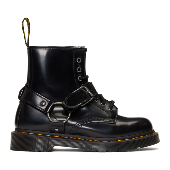 Dr. Martens Black 1460 Harness Lace-Up Boots