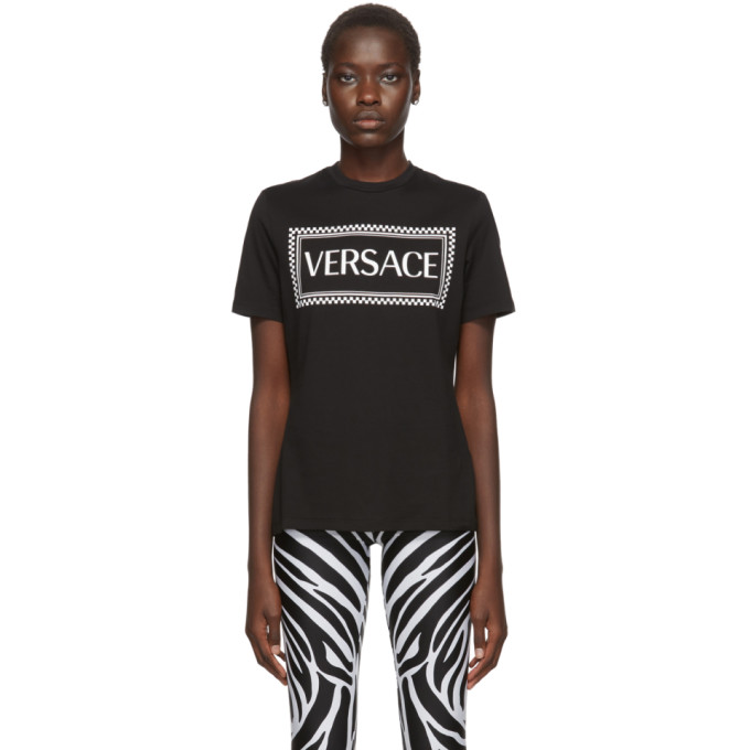 Versace Black 90s Logo T Shirt