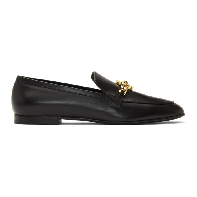 mock croc medusa chain loafers