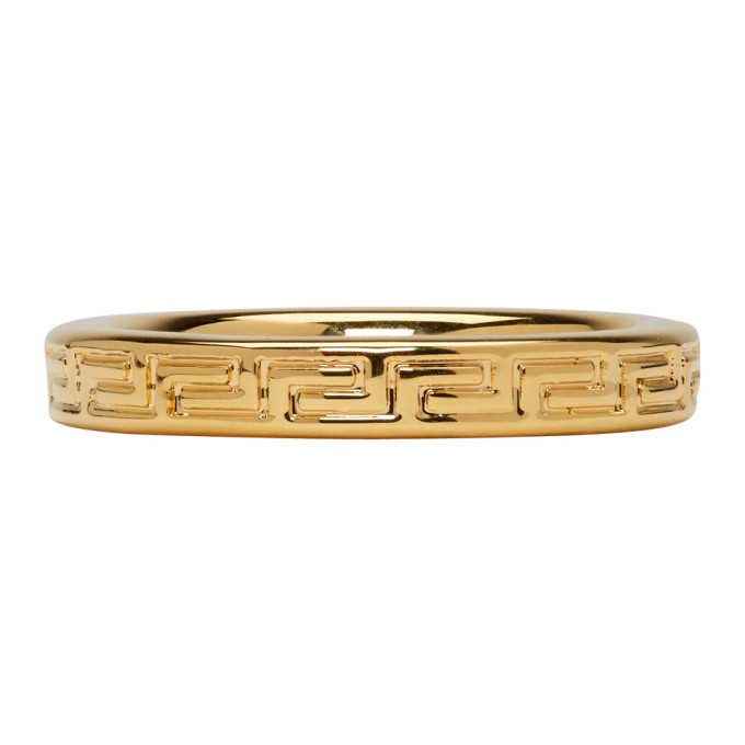 versace gold greek ring