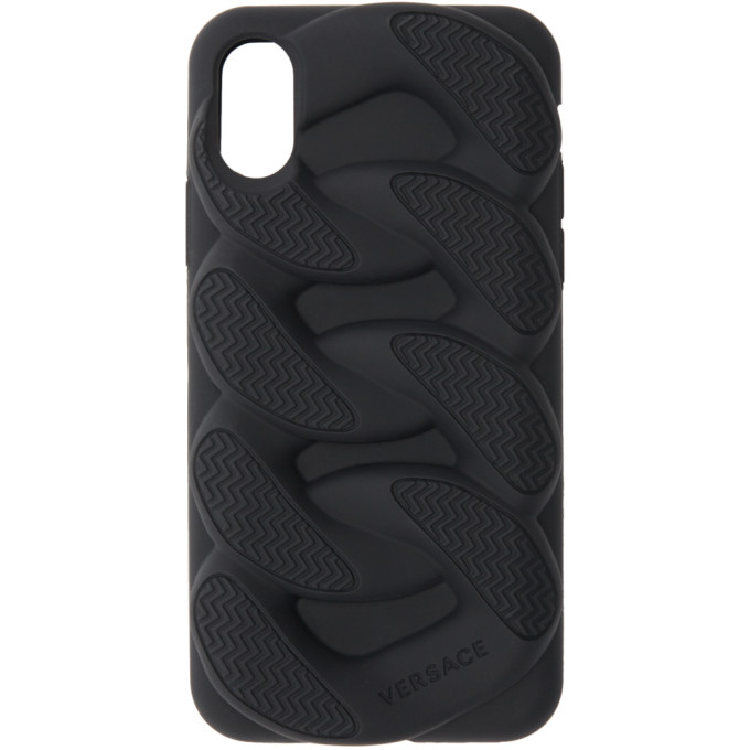 Versace Black Chain Reaction iPhone X Case