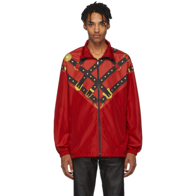 red versace hoodie