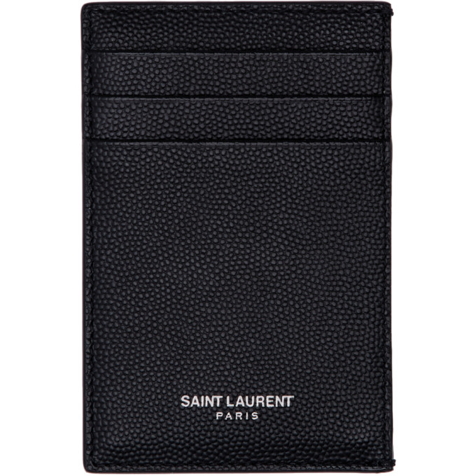 SAINT LAURENT SAINT LAURENT BLACK BILL CLIP CARD HOLDER