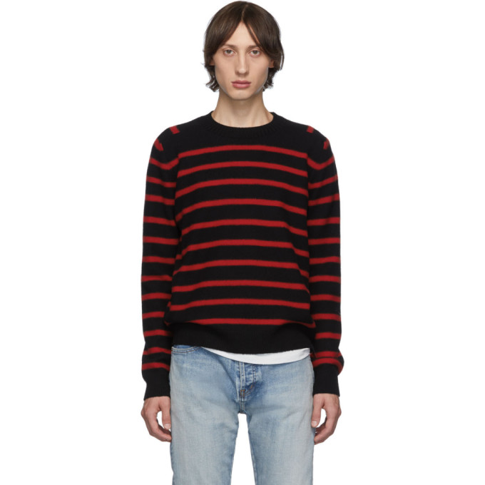 black and red striped sweatshirt