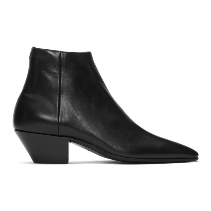 Saint Laurent Black Jonas Zipped Boots