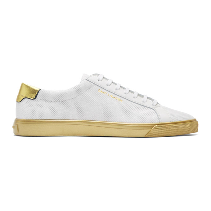 saint laurent gold sneakers