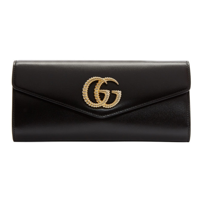 Gucci Black Torchon Broadway Clutch