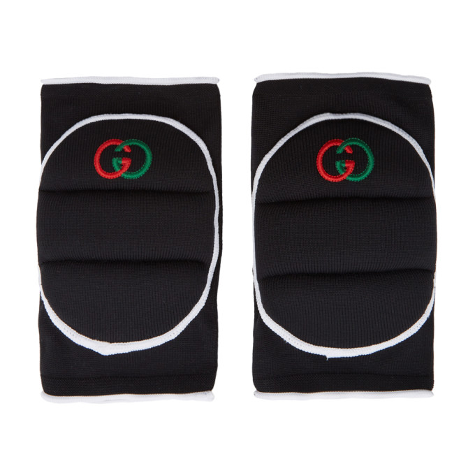 GUCCI GUCCI BLACK LOGO KNEE PADS