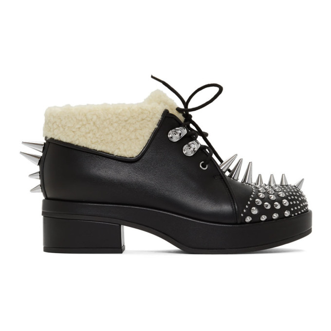Gucci Black Sherpa Spike Victor Boots